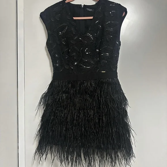 Guess by Marciano | Dresses | Guess Marciano Black Dress With Feathers |  Poshmark